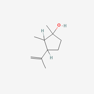 molecular formula C10H18O B1217911 Cyclopentanol, 1,2-dimethyl-3-(1-methylethenyl)- CAS No. 4028-59-5