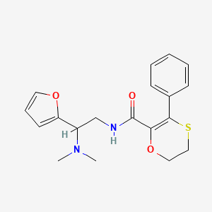 N-[2-(dimethylamino)-2-(furan-2-yl)ethyl]-3-phenyl-5,6-dihydro-1,4-oxathiine-2-carboxamide