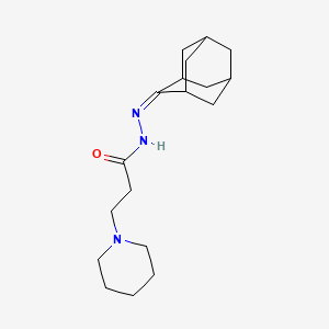 molecular formula C18H29N3O B12179179 N'-(adamantan-2-ylidene)-3-(piperidin-1-yl)propanehydrazide 