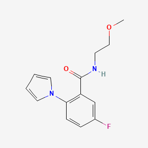 5-fluoro-N-(2-methoxyethyl)-2-(1H-pyrrol-1-yl)benzamide