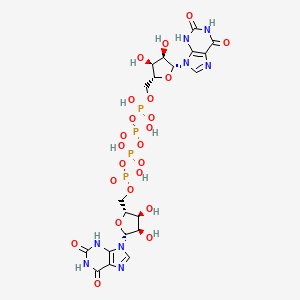 molecular formula C20H26N8O23P4 B1217921 P1,P4-Bis(5'-xanthosyl) tetraphosphate 