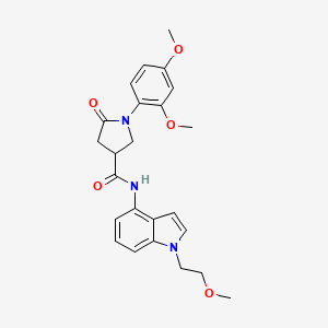 1-(2,4-dimethoxyphenyl)-N-[1-(2-methoxyethyl)-1H-indol-4-yl]-5-oxopyrrolidine-3-carboxamide