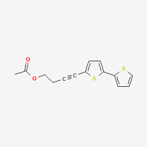 molecular formula C14H12O2S2 B1217922 5-(4-Acetoxybut-1-ynyl)-2,2'-bithiophene CAS No. 1219-28-9