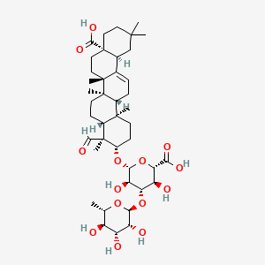 molecular formula C42H64O14 B1217926 Gypsogenin 3-O-rhamnosylglucuronide CAS No. 110064-53-4