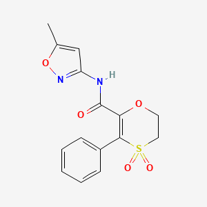 N-(5-methyl-1,2-oxazol-3-yl)-3-phenyl-5,6-dihydro-1,4-oxathiine-2-carboxamide 4,4-dioxide