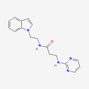 molecular formula C17H19N5O B12179317 N-[2-(1H-indol-1-yl)ethyl]-3-(2-pyrimidinylamino)propanamide 