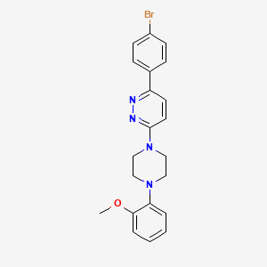 molecular formula C21H21BrN4O B12179347 3-(4-Bromophenyl)-6-[4-(2-methoxyphenyl)piperazin-1-yl]pyridazine 