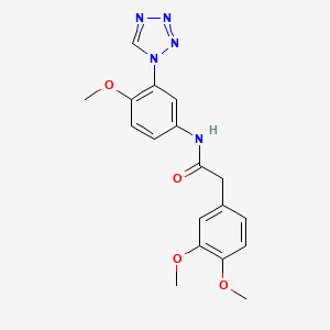 2-(3,4-dimethoxyphenyl)-N-[4-methoxy-3-(1H-tetrazol-1-yl)phenyl]acetamide