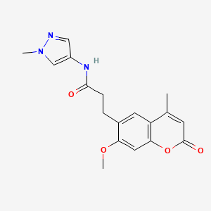 3-(7-methoxy-4-methyl-2-oxo-2H-chromen-6-yl)-N-(1-methyl-1H-pyrazol-4-yl)propanamide