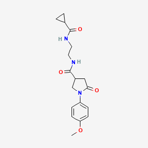 N-{2-[(cyclopropylcarbonyl)amino]ethyl}-1-(4-methoxyphenyl)-5-oxopyrrolidine-3-carboxamide