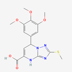 2-(Methylsulfanyl)-7-(3,4,5-trimethoxyphenyl)-3,7-dihydro[1,2,4]triazolo[1,5-a]pyrimidine-5-carboxylic acid