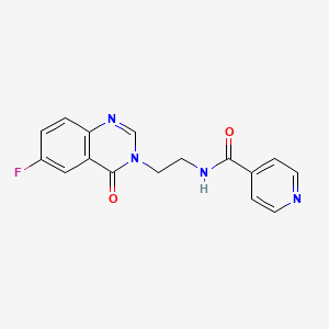 molecular formula C16H13FN4O2 B12179498 N-[2-(6-fluoro-4-oxoquinazolin-3(4H)-yl)ethyl]pyridine-4-carboxamide 