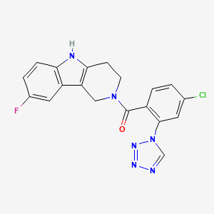 [4-chloro-2-(1H-tetrazol-1-yl)phenyl](8-fluoro-1,3,4,5-tetrahydro-2H-pyrido[4,3-b]indol-2-yl)methanone