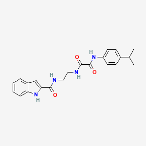 molecular formula C22H24N4O3 B12179545 N-{2-[(1H-indol-2-ylcarbonyl)amino]ethyl}-N'-[4-(propan-2-yl)phenyl]ethanediamide 