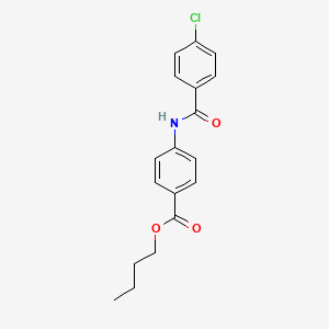 molecular formula C18H18ClNO3 B12179547 Butyl 4-(4-chlorobenzamido)benzoate 