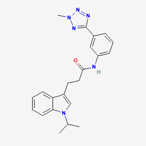 N-[3-(2-methyl-2H-tetrazol-5-yl)phenyl]-3-[1-(propan-2-yl)-1H-indol-3-yl]propanamide