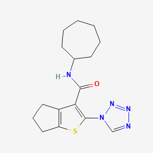 N-cycloheptyl-2-(1H-tetrazol-1-yl)-5,6-dihydro-4H-cyclopenta[b]thiophene-3-carboxamide