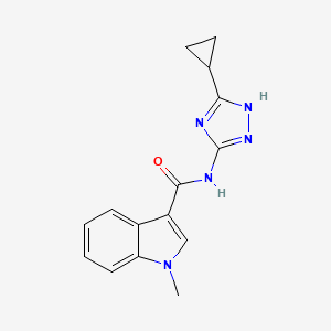 molecular formula C15H15N5O B12179571 N-(3-cyclopropyl-1H-1,2,4-triazol-5-yl)-1-methyl-1H-indole-3-carboxamide 