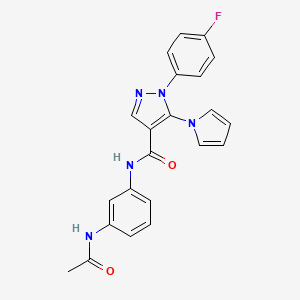 N-[3-(acetylamino)phenyl]-1-(4-fluorophenyl)-5-(1H-pyrrol-1-yl)-1H-pyrazole-4-carboxamide