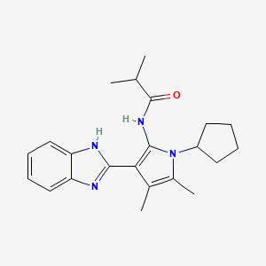 N-[3-(1H-benzimidazol-2-yl)-1-cyclopentyl-4,5-dimethyl-1H-pyrrol-2-yl]-2-methylpropanamide