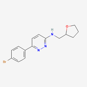 molecular formula C15H16BrN3O B12179670 [6-(4-Bromophenyl)pyridazin-3-yl](oxolan-2-ylmethyl)amine 