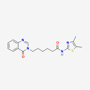 N-[(2E)-4,5-dimethyl-1,3-thiazol-2(3H)-ylidene]-6-(4-oxoquinazolin-3(4H)-yl)hexanamide