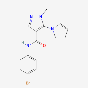 N-(4-bromophenyl)-1-methyl-5-(1H-pyrrol-1-yl)-1H-pyrazole-4-carboxamide