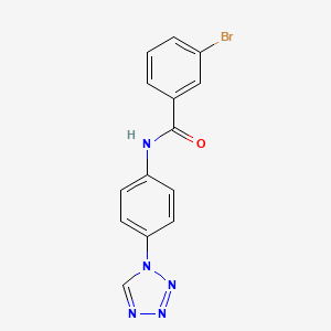 molecular formula C14H10BrN5O B12179724 3-bromo-N-[4-(1H-tetrazol-1-yl)phenyl]benzamide 