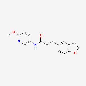 molecular formula C17H18N2O3 B12179752 3-(2,3-dihydro-1-benzofuran-5-yl)-N-(6-methoxypyridin-3-yl)propanamide 