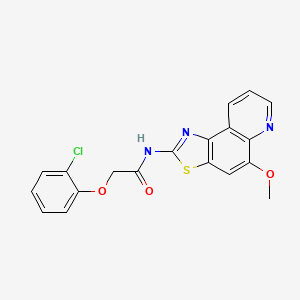 molecular formula C19H14ClN3O3S B12179761 2-(2-chlorophenoxy)-N-[(2Z)-5-methoxy[1,3]thiazolo[4,5-f]quinolin-2(1H)-ylidene]acetamide 