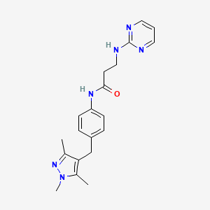 N~3~-pyrimidin-2-yl-N-{4-[(1,3,5-trimethyl-1H-pyrazol-4-yl)methyl]phenyl}-beta-alaninamide