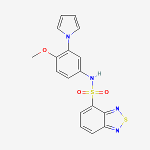 molecular formula C17H14N4O3S2 B12179791 N-[4-methoxy-3-(1H-pyrrol-1-yl)phenyl]-2,1,3-benzothiadiazole-4-sulfonamide 