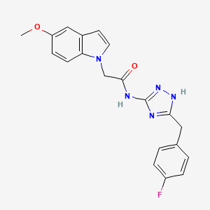 N-[3-(4-fluorobenzyl)-1H-1,2,4-triazol-5-yl]-2-(5-methoxy-1H-indol-1-yl)acetamide