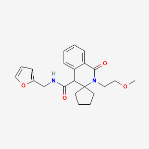 N-(furan-2-ylmethyl)-2'-(2-methoxyethyl)-1'-oxo-1',4'-dihydro-2'H-spiro[cyclopentane-1,3'-isoquinoline]-4'-carboxamide