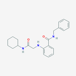 molecular formula C22H27N3O2 B12179885 N-benzyl-2-{[(cyclohexylcarbamoyl)methyl]amino}benzamide 