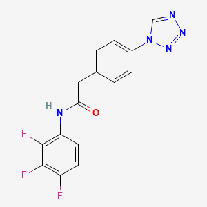 molecular formula C15H10F3N5O B12179896 2-[4-(1H-tetrazol-1-yl)phenyl]-N-(2,3,4-trifluorophenyl)acetamide 