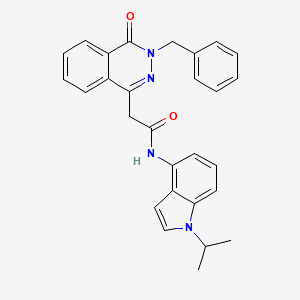 molecular formula C28H26N4O2 B12179922 2-(3-benzyl-4-oxo-3,4-dihydrophthalazin-1-yl)-N-[1-(propan-2-yl)-1H-indol-4-yl]acetamide 