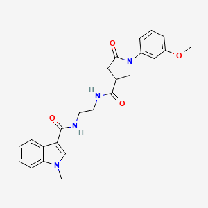 N-[2-({[1-(3-methoxyphenyl)-5-oxopyrrolidin-3-yl]carbonyl}amino)ethyl]-1-methyl-1H-indole-3-carboxamide