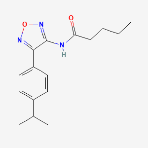 N-{4-[4-(propan-2-yl)phenyl]-1,2,5-oxadiazol-3-yl}pentanamide