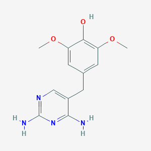 molecular formula C13H16N4O3 B121800 4-((2,4-二氨基嘧啶-5-基)甲基)-2,6-二甲氧基苯酚 CAS No. 21253-58-7