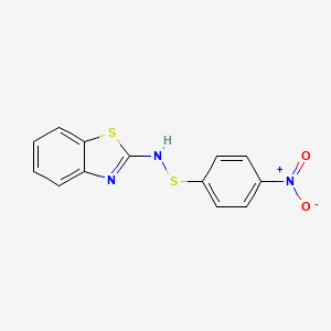 molecular formula C13H9N3O2S2 B1218001 2-(4'-Nitrobenzenesulfenamido)benzothiazole CAS No. 54199-16-5