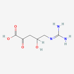 molecular formula C6H11N3O4 B1218002 2-Oxo-4-hydroxyarginine CAS No. 64186-82-9