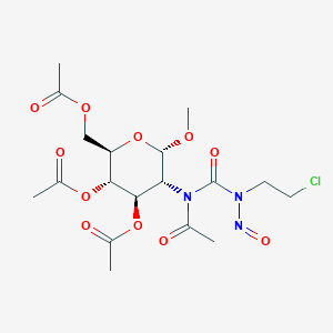 molecular formula C18H26ClN3O11 B1218004 3-(Methyl-alpha-D-glucopyranos-2-yl)-1-(2-chloroethyl)-1-nitrosourea CAS No. 78308-46-0