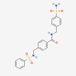 4-{[(phenylsulfonyl)amino]methyl}-N-(4-sulfamoylbenzyl)benzamide