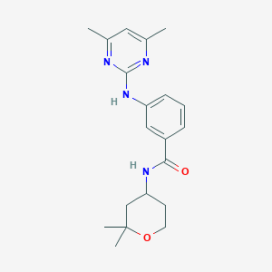 3-((4,6-dimethylpyrimidin-2-yl)amino)-N-(2,2-dimethyltetrahydro-2H-pyran-4-yl)benzamide