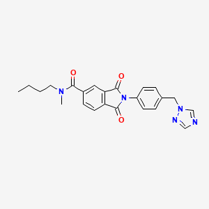 N-butyl-N-methyl-1,3-dioxo-2-[4-(1H-1,2,4-triazol-1-ylmethyl)phenyl]-2,3-dihydro-1H-isoindole-5-carboxamide