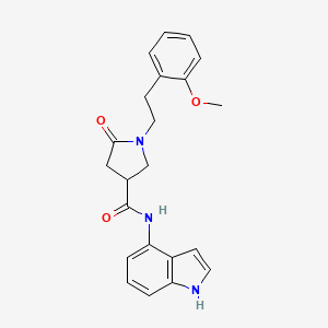 N-(1H-indol-4-yl)-1-[2-(2-methoxyphenyl)ethyl]-5-oxopyrrolidine-3-carboxamide