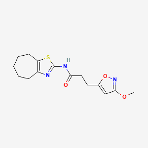 3-(3-methoxyisoxazol-5-yl)-N-(5,6,7,8-tetrahydro-4H-cyclohepta[d]thiazol-2-yl)propanamide