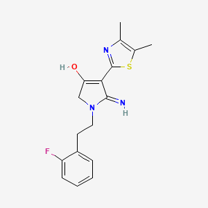 molecular formula C17H18FN3OS B12180159 5-amino-4-(4,5-dimethyl-1,3-thiazol-2-yl)-1-[2-(2-fluorophenyl)ethyl]-1,2-dihydro-3H-pyrrol-3-one 