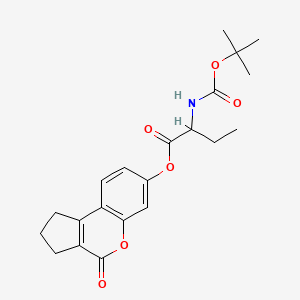 4-Oxo-1,2,3,4-tetrahydrocyclopenta[c]chromen-7-yl 2-[(tert-butoxycarbonyl)amino]butanoate